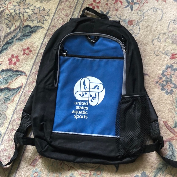 USAS United States Aquatic Sports canvas backpack knapsack book bag - Picture 1 of 16